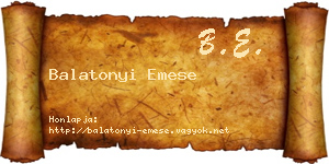 Balatonyi Emese névjegykártya